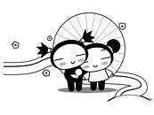 coloriage pucca et garu promenade en amoureux